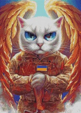Алмазная мозаика на подрамнике brushme котик ангел© маріанна пащук 40x50см