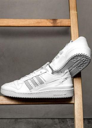 Білі шкіряні кросівки adidas granite forum 84 minimalist icons  42- 43 розмір