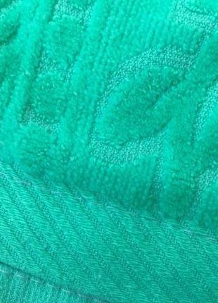 Махровое полотенце starlight 95х50 см с вышивкой 100% хлопок зеленое9 фото