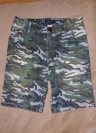 Джинсовые коммуфляжные шорты next