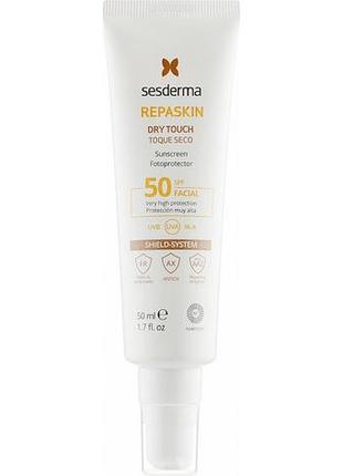 Солнцезащитный крем-гель spf 50 sesderma repaskin dry touch facial spf 50 50 мл