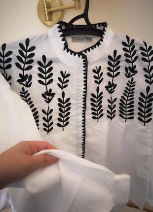 Вишиванка блузка " чорно - біле поле"5 фото