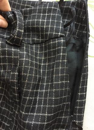 Неймовірна юбка midi з шерсті бренда vanilia в актуальну клітинку,хс-с6 фото