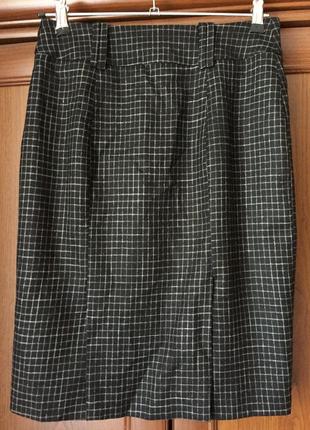 Неймовірна юбка midi з шерсті бренда vanilia в актуальну клітинку,хс-с8 фото