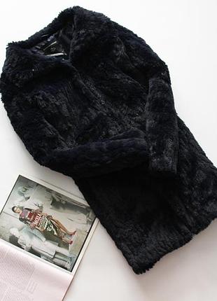 Шикарная эко шубка синяя серая 14 хл