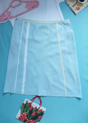 Женская летняя льняная юбка resource u918, 52р. голубая, лён3 фото