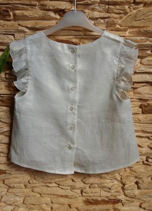 Ошатний лляної топ/блуза gaialuna (італія) на 12-13 років (розмір 158)6 фото