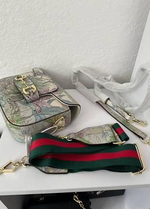 Gucci horsebit tiger mini брендова шкіряна сумка натуральна шкіра кожаная сумочка натуральная кожа10 фото