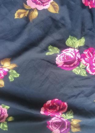 Крутой комбинезон-платье в цветы розы открытая спина штаны-алладины dancing leopard (к108)8 фото