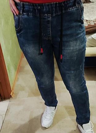 Джинси 👖 жіночі,висока посадка,без молнії,на шнуркові, розмір 30