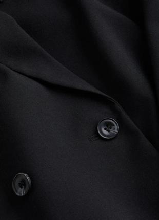 Двубортный пиджак блейзер оверсайз широкий h&m xs2 фото