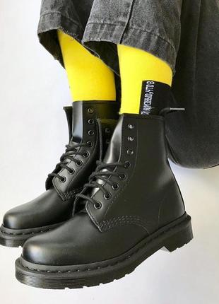 Оригинальные ботинки dr martens 1460 mono black smooth7 фото