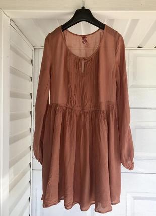 Актуальная блуза/ туника цвета кэмел