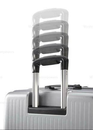 Дорожный чемодан samsonite amplitude 100%policarbonate silver4 фото