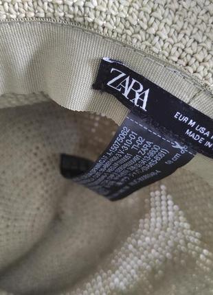 Zara шляпа кепка соломенная целлюлоза новая размер м6 фото