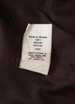 Классический шерстяной жакет коричневый блейзер женский пиджак на подкладке camaieu6 фото