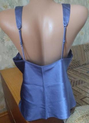 Шикарный шелковый женский топ, блуза женская bhs, р.40 наш р 462 фото