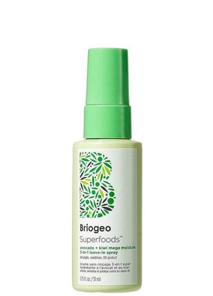 Briogeo superfoodstm avocado + kiwi moisture leave-in conditioner несмываемый кондиционер для волос с киви и авокадо 🥝🥑 51 ml