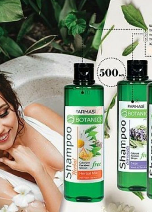 Шампунь botanics farmasi ботаника фармаси фармасі 500мл кропива, ромашка и шалфей2 фото