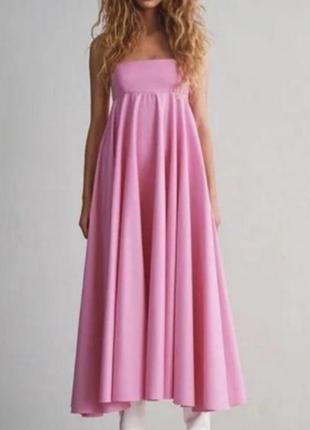 Бомбезный летний сарафан фуксия платья розовый хлопок