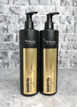 Шампунь з олією аргани top beauty, 400 мл
