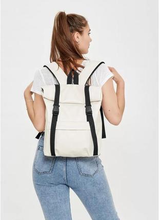 Жіночий рюкзак ролл sambag rolltop milton молочний