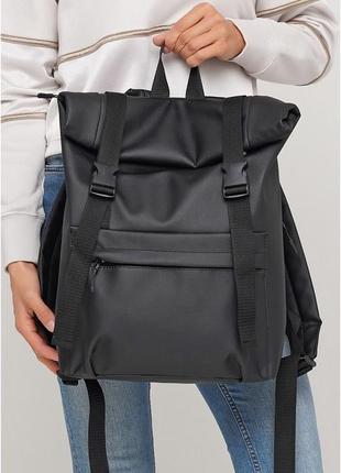 Жіночий рюкзак ролл sambag rolltop milton чорний2 фото