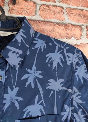 Рубашка на короткий рукав гавайская гавайка летняя h&amp;m2 фото