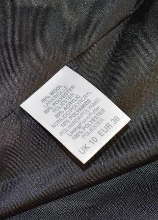 Брендовое коричневое демисезонное пальто с карманами river island шерсть люрекс4 фото