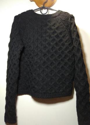 Черный свитер крупной вязки oversize2 фото