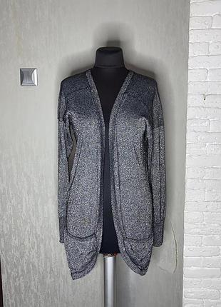 Серебристый кардиган с люрексом definitions, xxxl 54р