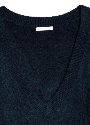 Синий свитер с вырезом hm3 фото