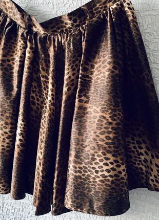 Принт леопард-модная юбка  river island4 фото