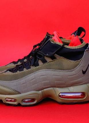 Nike air max sneakerboot 95 olive, зимові чоловічі кросівки найк