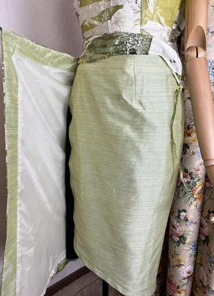 Льон,бавовна,літній костюм,юбка на запах,топ,майка,serge dana5 фото