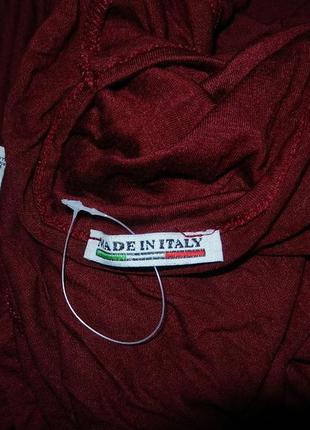 48/l италия, роскошнвя длиная платье туника вискоза,цвета марсала,винного цвета,новая6 фото