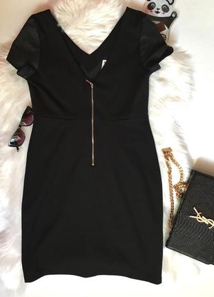 Крутое базовое черное платье с кожаным верхом от soul river3 фото