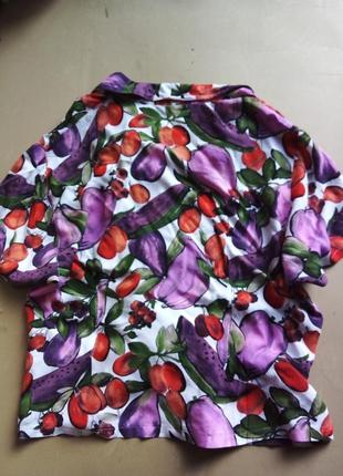 Винтажная блузка с фруктами2 фото