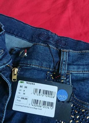 Брендовые фирменные женские коттоновые стрейчевые джинсы бельгийского бренда marie mero, оригинал,новые с бирками, размер s.7 фото