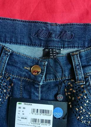 Брендовые фирменные женские коттоновые стрейчевые джинсы бельгийского бренда marie mero, оригинал,новые с бирками, размер s.5 фото