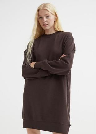 H&amp;m платье трикотаж двунить свободный крой1 фото