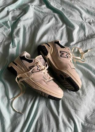 Женские кроссовки  new balance 550 beige black grey