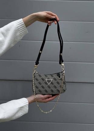 Женская сумка guess mini bag silver10 фото