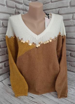 Светр оверсайз з пайєтками