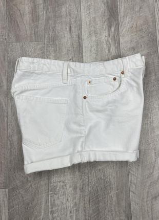 Zara шорты 42 размер женские с этикеткой джинсовые белые оригинал5 фото