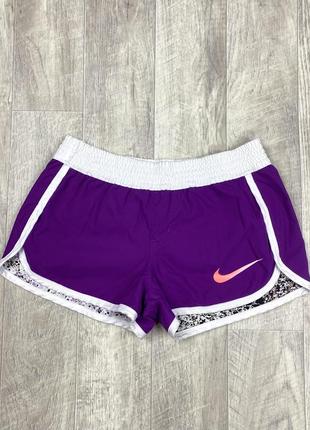 Nike шорты s размер женские спортивные плащовка фиолетовые оригинал