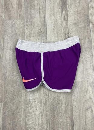 Nike шорты s размер женские спортивные плащовка фиолетовые оригинал4 фото