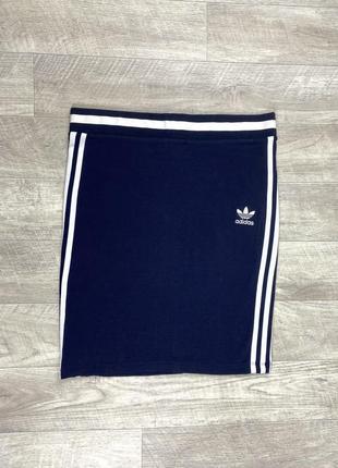 Adidas юбка 16 42 размер женская спортивная винтажная синяя оригинал