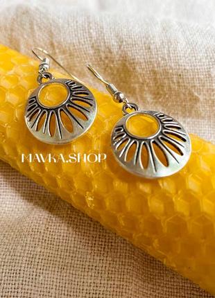 Сережки в етно народному стилі "вишня"