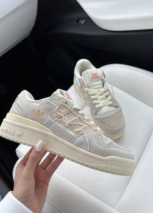 Adidas forum beige кроссовки